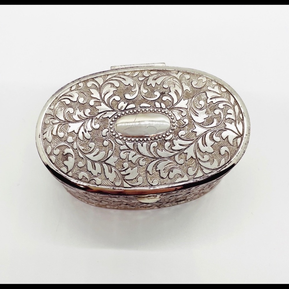 Vintage silver jewellery box